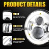 LX-LIGHT Chorme 7 Inch Motorcycle LED Headlight with 4.5 Inch