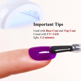 Ozzeal Gel Polish, 0.5 Fl Oz Deep Purple Nail Polish for Spring Summer - Soak Off LED UV Nail Art Starter for Manicure Salon DIY