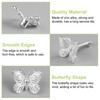UFURMATE Butterfly Drawer Knobs, 6Pcs Zinc Alloy Cupboard Pull Handles