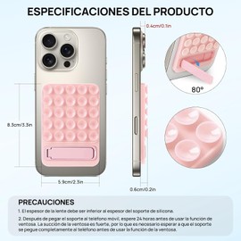 Funda de Silicona con Ventosa para teléfono con Soporte,Ideal para Selfies y Videos Duradero, fácil de Usar,Soporte de Accesorios de teléfono, Compatible con Todo Tipo de teléfonos móviles