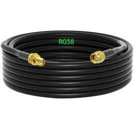 GTIWUNG RG58 SMA to SMA Cable 10 m WiFi Antenna Cable SMA Female to SMA Male Coaxial Cable Low Loss 50 Ohm Coaxial Cable for WiFi Antenna/Radio/FPV Drone etc