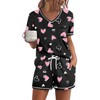 Ekouaer Women's Pajamas Sets Short Sleeve Lounge Sets Sleepwear Casual