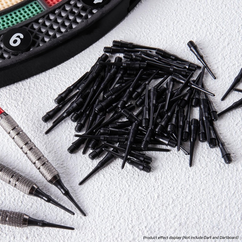 CyeeLife 100 x Black Plastic Dart Tips Standard Thread