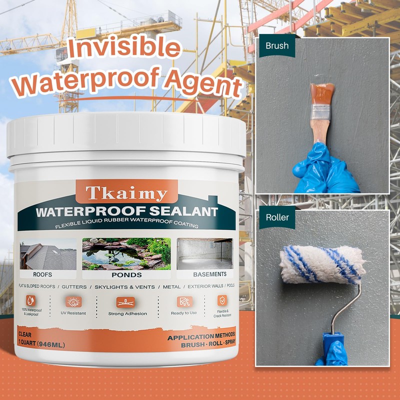 1 Quart (32oz) Invisible Waterproof Agent, Transparent Waterproof Coating for