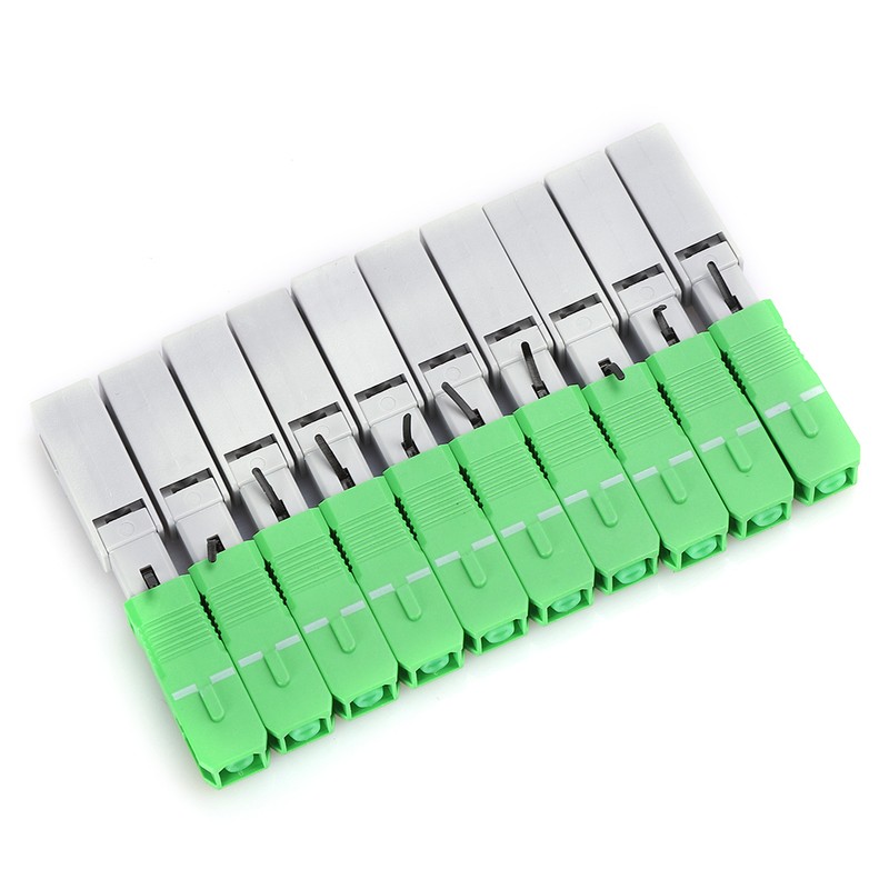 10Pcs Fiber Optic Quick Connector FTTH SC/APC Embedded Fast Cold