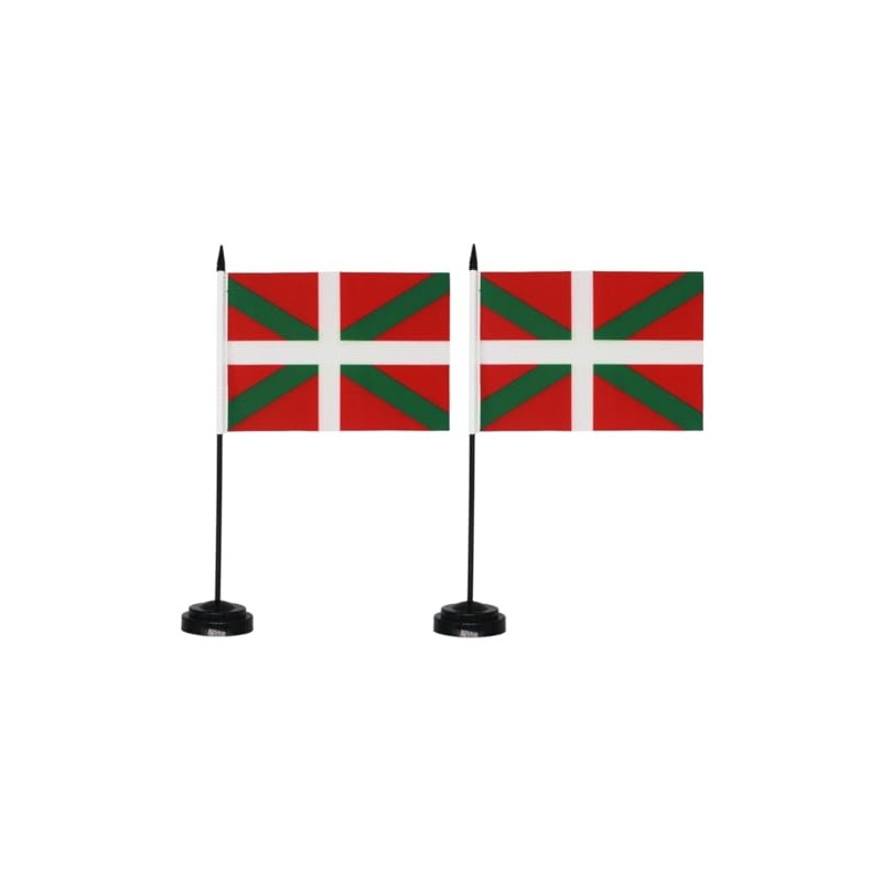 Pandiui23 Set of 2 Basque Country Table Flags 21 x