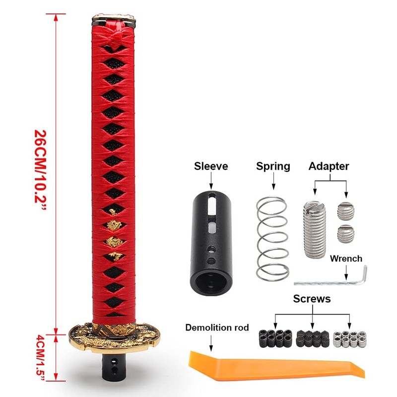GSTP Katana Shift Knob Samurai Sword Gear Shifter Universal Compatible