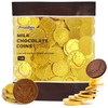Gold Half-Dollar Milk Chocolate Coins Gelt, Made with Premium Belgian