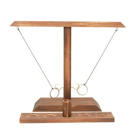 Namvo Wooden Ring Toss Tabletop Hook Ring And Wooden Party Toss Fast-Paced Interactive Game Suitable For Family Entertainment Gatherings