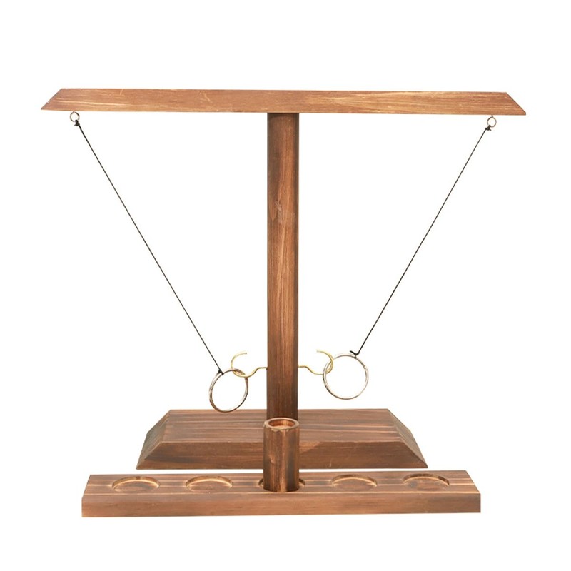 Namvo Wooden Ring Toss Tabletop Hook Ring And Wooden Party
