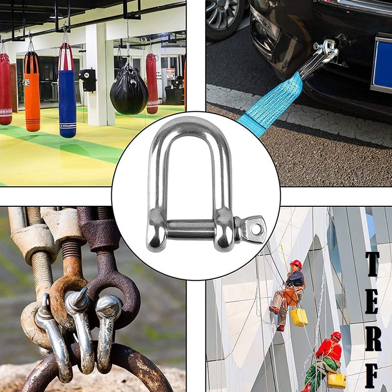 TERF M10 Heavy Duty Commercial D-Shackle Steel M10 (10mm) D-Shackle
