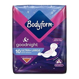 Bodyform Ultra Goodnight with Wings 10 per Pack Case of 4