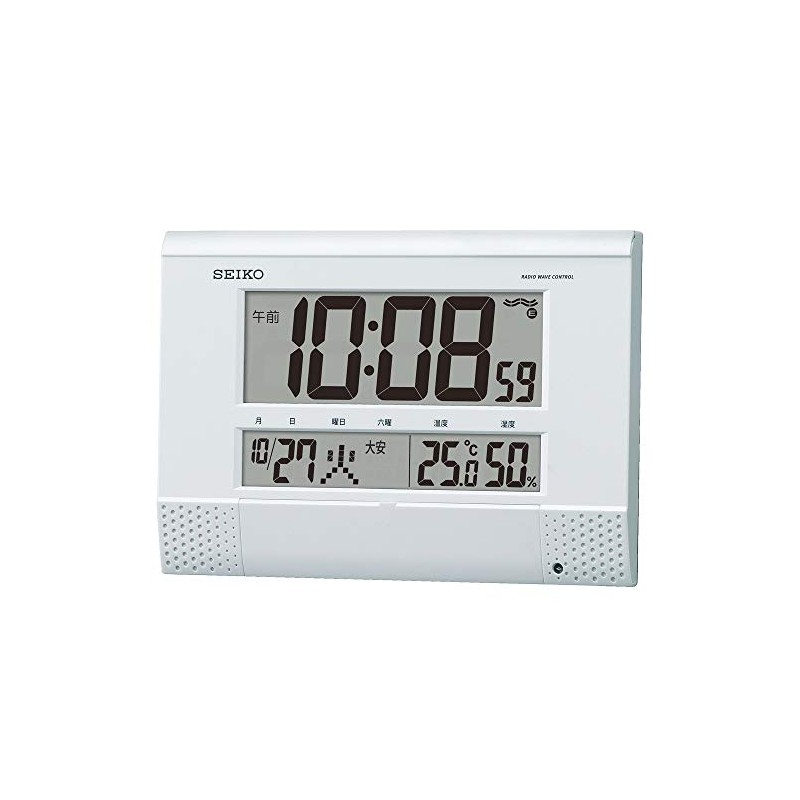 Seiko Clock, White Pearl, Body Size: 7.3 x 10.4 x