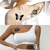 8 Sheets Tattoo Stencil Hollow Drawing Black Mehndi Body Art