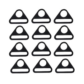 JIHUOO Pack of 20 Metal Triangle Buckle Triangle Ring Swivel Clip Luggage Ring Buckle Adjustable Buckle 32 mm Black