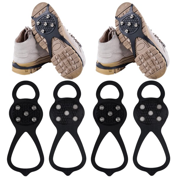 WBCBEC 2 Pairs Non Slip Gripper Spike Ice Traction Cleats