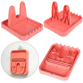 Kitchen Utensil Rest, Spoon Rest, Kitchen Utensil Set, Foldable, Heat-Resistant, BPA Free Spoon Holder for Spoons, Ladles, Tongs & More - 3 Pack