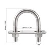 sourcing map Round U-Bolt 1.38"(35mm) Inner Width 60mm Length Steel
