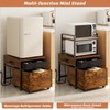 Unikito Mini Fridge Stand with Drawer Storage and Sockets, Heavy