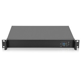Rackchoice 1U Compact Server/Desktop mini-ITX Chassis - 9.84" Depth,Supports Mini-ITX Motherboard, Type-C & USB3.0, Black