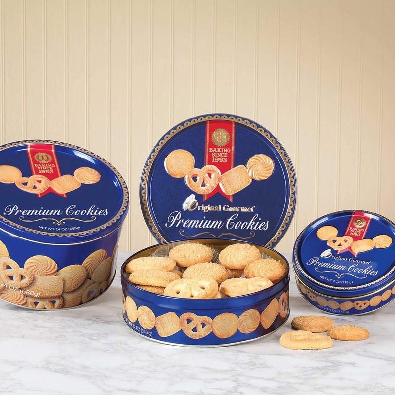 Original Gourmet Premium Cookies 12 oz Decorative Container