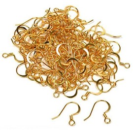 100 Gold Plated Shepherd Hook Earrings 22 Gauge
