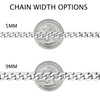 LOLIAS Men Sturdy Cuban Chain Necklace Bracelet Set 5/9mm Width,