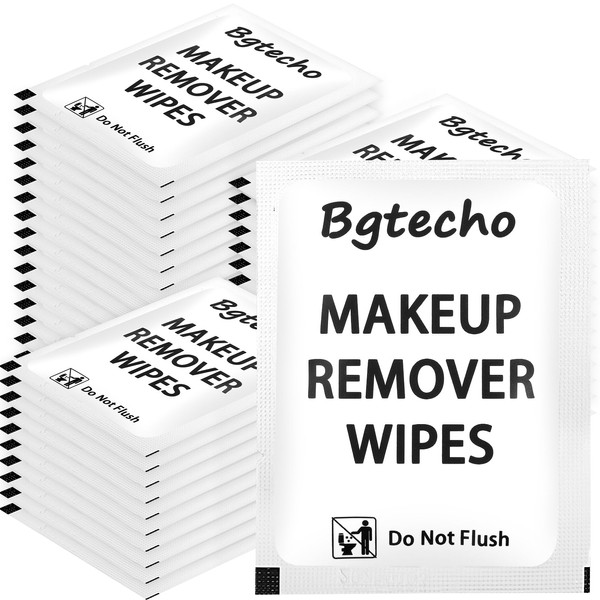 Bgtecho 200 Pack Makeup Remover Wipe Bulk, Individually Wrapped Makeup