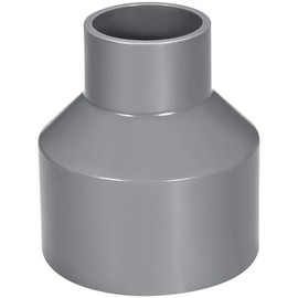 TOP-VIGOR PVC DWV Reducing Coupling 40mm x 75mm Pipe Fitting Adapter Pipe Fitting Pipe Fitting for Water Supply Grey 1 Piece