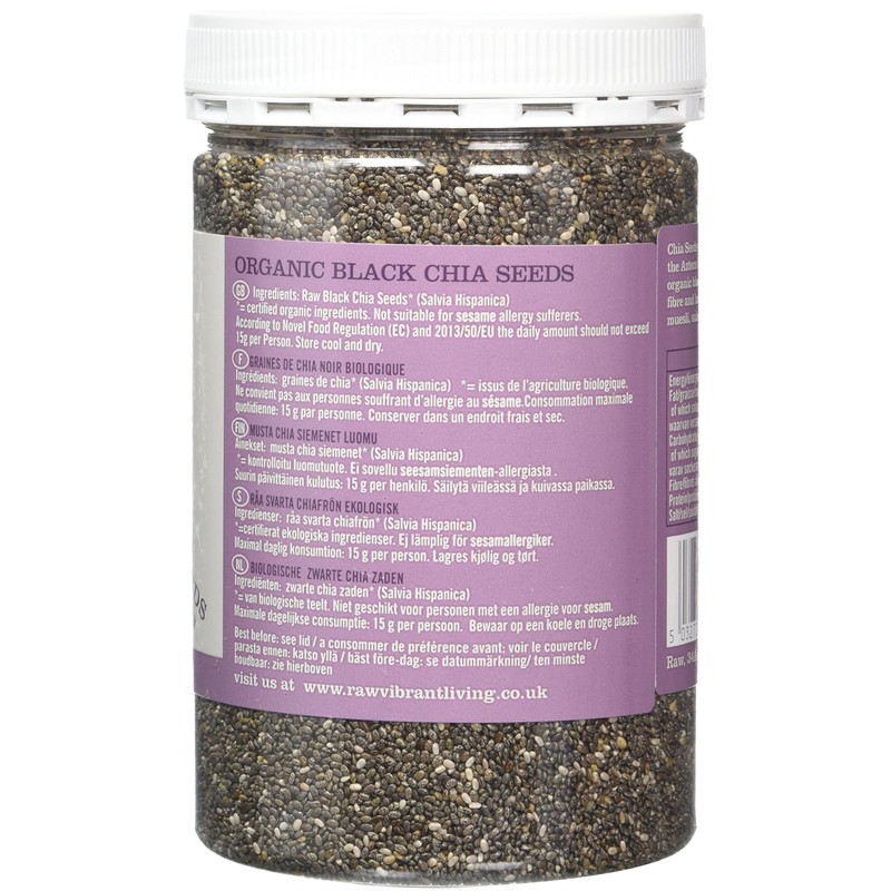 Raw Health Black Chia Seeds - Organic 450g