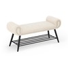 LUE BONA End of Bed Bench, Entryway Bench Bedroom Ottoman