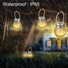 Solar Hanging Lanterns Outdoor Waterproof, Table Lamps Decorative Cracked Glass