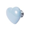 NAKUPENDA 4 x Heart-shaped Ceramic Knobs, Drawer Knob, Ceramic Handle,