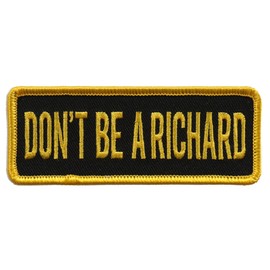 Hot Leathers Unisex-Adult Don’t Be A Richard Patch (Multicolor, 4" x 1")