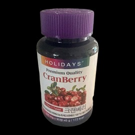1 Holidays Premium Cranberry Tablets (90 tablets) / 홀리데이즈 프리미엄 크랜베리 타블렛 90정 1개