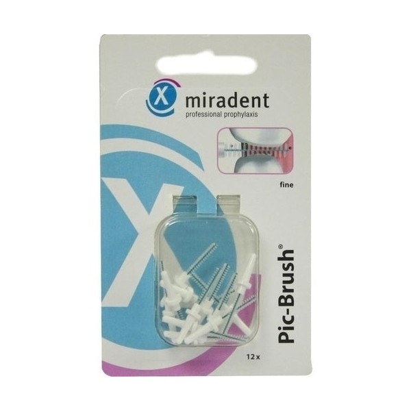 Miradent Interdental Pic-Brush Replacement Fein White 12 pcs