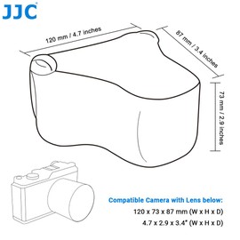 JJC Kompatibel mit Sony A6500/A6400/A6300/A6000 + 16-50mm Objektiv und mit Objektiv Größe bis zu 4.7 x 2.9 x 3.4/120 x 73 x 87mm Schwarz Neopren Kameratasche