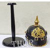 THORINSTRUMENTS Prussian Balck Leather PICKELHAUBE German Officer Helmet Black