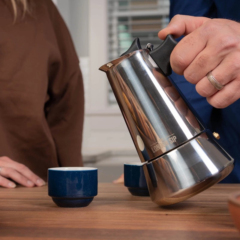 The London Sip Stainless Steel Stovetop Espresso Maker Italian Moka