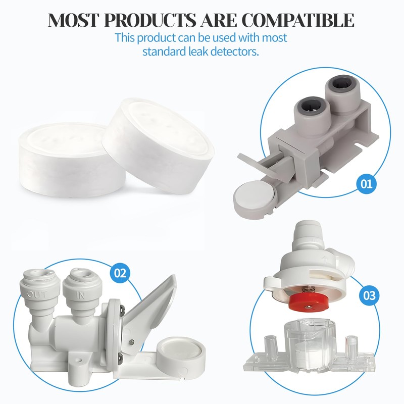 16-Pack 18mm Replacement Pads for Automatic & Mechanical Leak Detectors