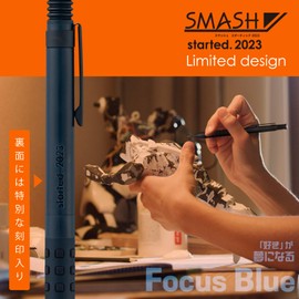 Pentel Q1003-PLS3 Smash Mechanical Pencil, Limited Edition, 0.01 inches (0.3 mm), Focus Blue