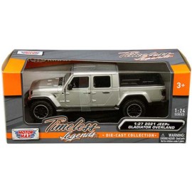 Motor Max 2021 Jeep Gladiator Overland Hard Top 1:27 Scale Diecast Model Silver by Motor