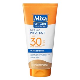 Mixa Sun Lotion for Sensitive Skin - Sun Lotion with High Protection SPF30 UVA, UVA, UVB - Children Adults - Waterproof - Hypoallergenic Unscented - 175ml