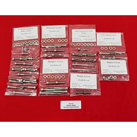 ALLOYBOLTZ - Compatible with The Honda 1971-1978 CB500 CB550 Polished Stainless Steel Engine Cover Bolt KIT Set
