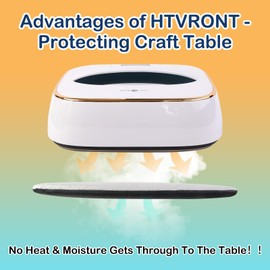 HTVRONT Heat Press Mat Compatible with Cricut Cutting Machine, 11.5"x11.5" Heat Press Pad for Craft Vinyl Ironing Insulation Transfer, Double Sided Applicable Mat