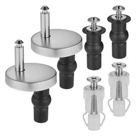 6Pcs Toilet Seat Bolts, Universal WC Replacement Bolts with Expanding Rubber Screws, Stainless Steel Toilet Hinge Screws Fittings, Quick Release Toilet Top Fix Nuts for Blind Holes(6 PCS)