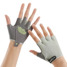 Faxianther Kids Lightweight Cool Cycling Gloves Breathable Stretchy Half Finger Roller Skating Cycle Gloves Girls Boys Sports Mitts for Scooter Road Bicycle Skateboarding Biking Climbing