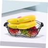 Alipis Holder Countertop Basket Iron Wire Basket with Handles Small