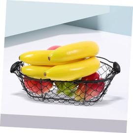 Alipis Holder Countertop Basket Iron Wire Basket with Handles Small Basket for Eggs Fruit Vegetable Storage Home Decor