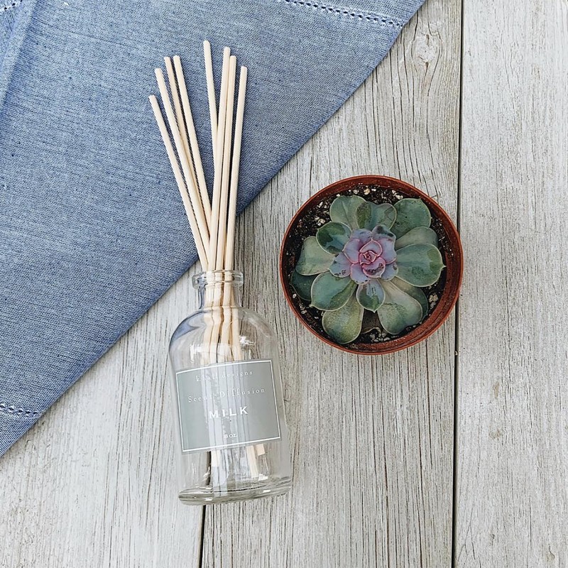 K. Hall Designs Milk Scent Boxed Diffuser Kit, Creamy-Sweet Scent